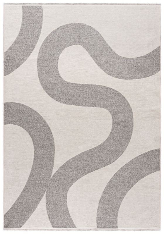 Dywan Dwustronny Wewnętrzny AMALFI DARDO Prostokątny Mazovia 80 x 200 cm Biały Motyw Geometryczny 1 szt.