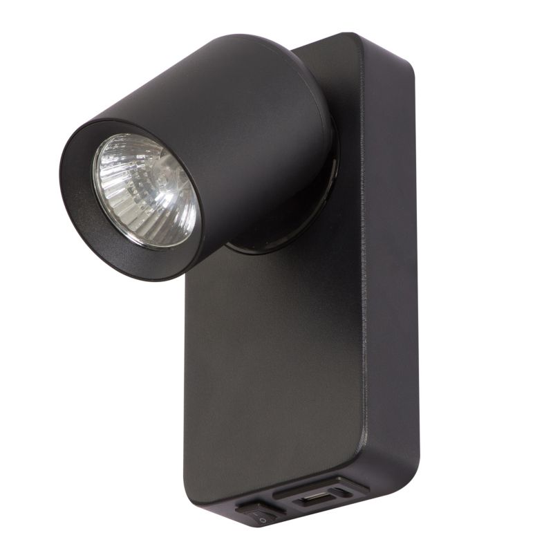 Kinkiet do czytania LED MasterLED Timo GU10 USB A+C 180mm IP20 czarny 1 szt.