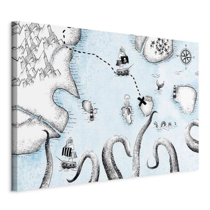 Obraz Artgeist Mapa skarbów 90 x 60 cm płótno włoskie 1 szt