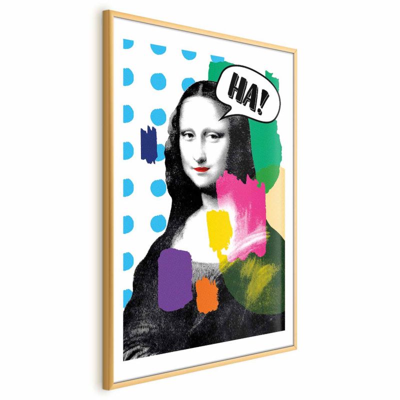 Plakat Artgeist Mona Lisa Pop-art 40x60 cm z ramą złotą 1 szt