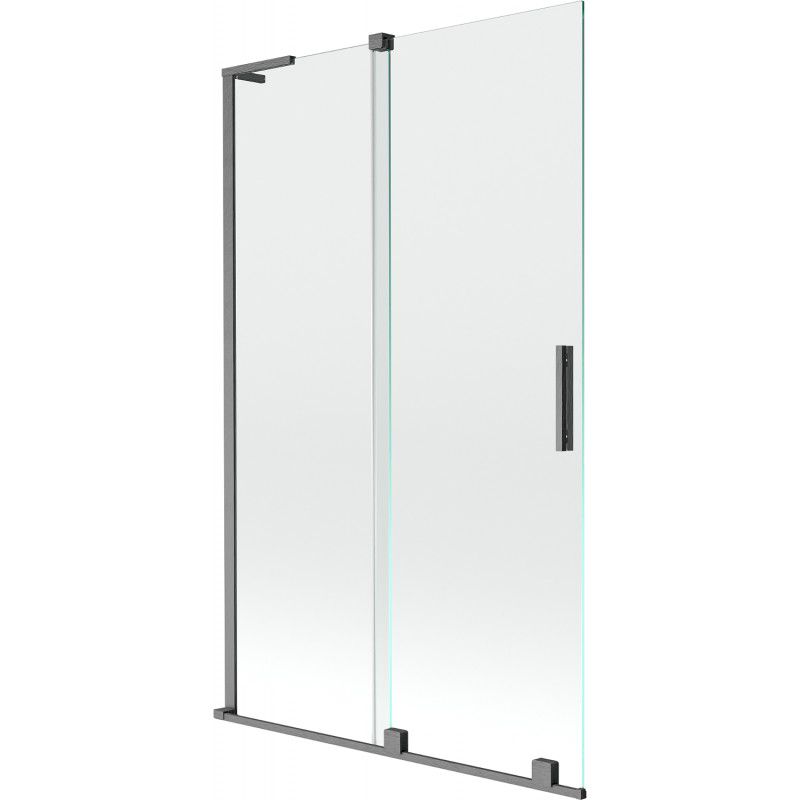 Parawan nawannowy rozsuwany Mexen Velar L gun gray 110x150 cm 1 szt.