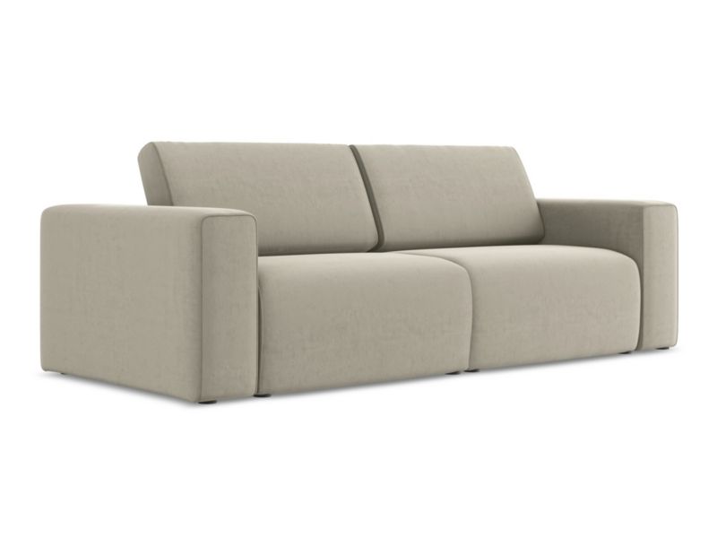 3-osobowa kanapa modułowa LaMiaSofa CASERTA z tkaniny welwetowej 224x103 cm perłowy 1 szt.