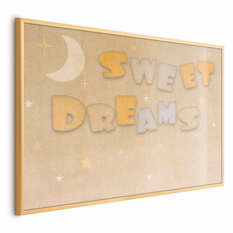 Plakat Artgeist Życzenie 90x60 cm z ramą złotą bez marginesu 1 szt