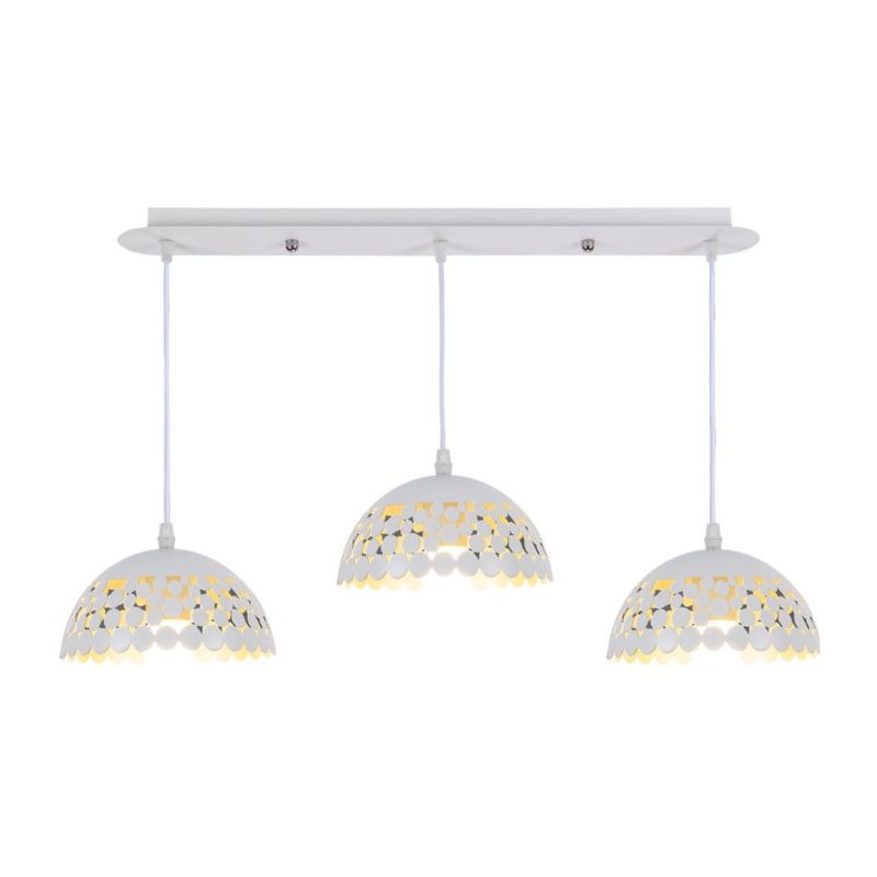 Lampa wisząca Milagro Lisa 1396 biała szerokość 70 cm 3xE27 x 60W 1 szt.