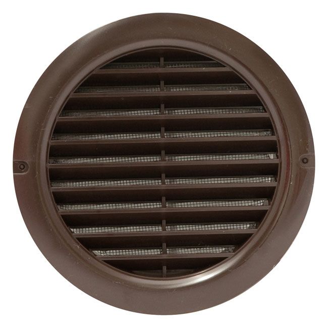 Kratka wentylacyjna Vents śr. 125 mm brązowa