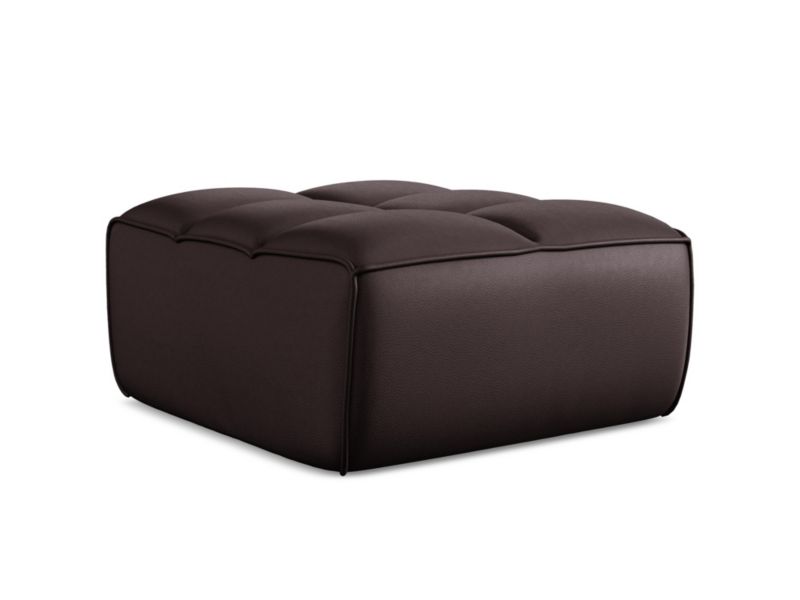 Pufa LaMiaSofa BELLUNO ze skóry syntetycznej 80x93 cm śliwkowy 1 szt.