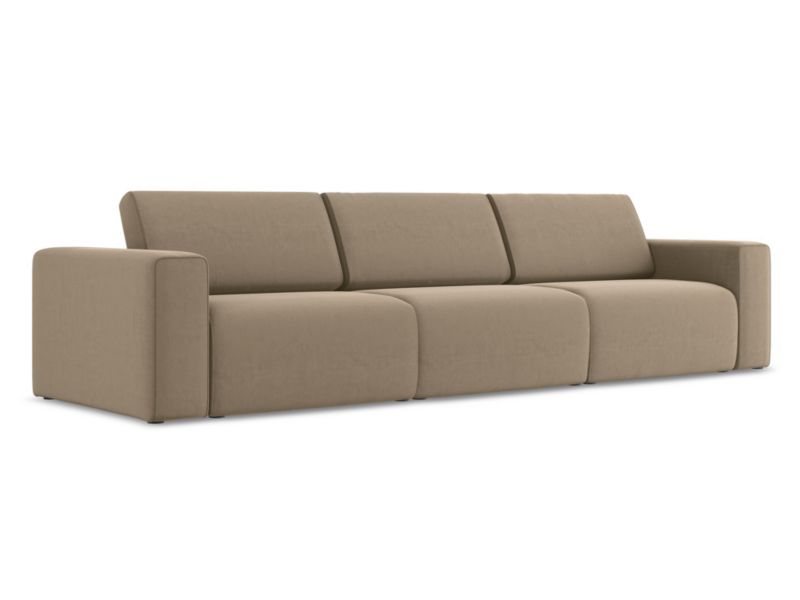 4-osobowa kanapa modułowa LaMiaSofa CASERTA z tkaniny welwetowej 314x103 cm ciemny beż 1 szt.
