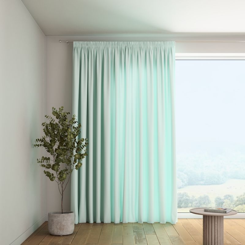 Zasłona na taśmie marszczącej 1 szt. 130 x 245 cm Dekoria pastelowy błękit 1 szt.