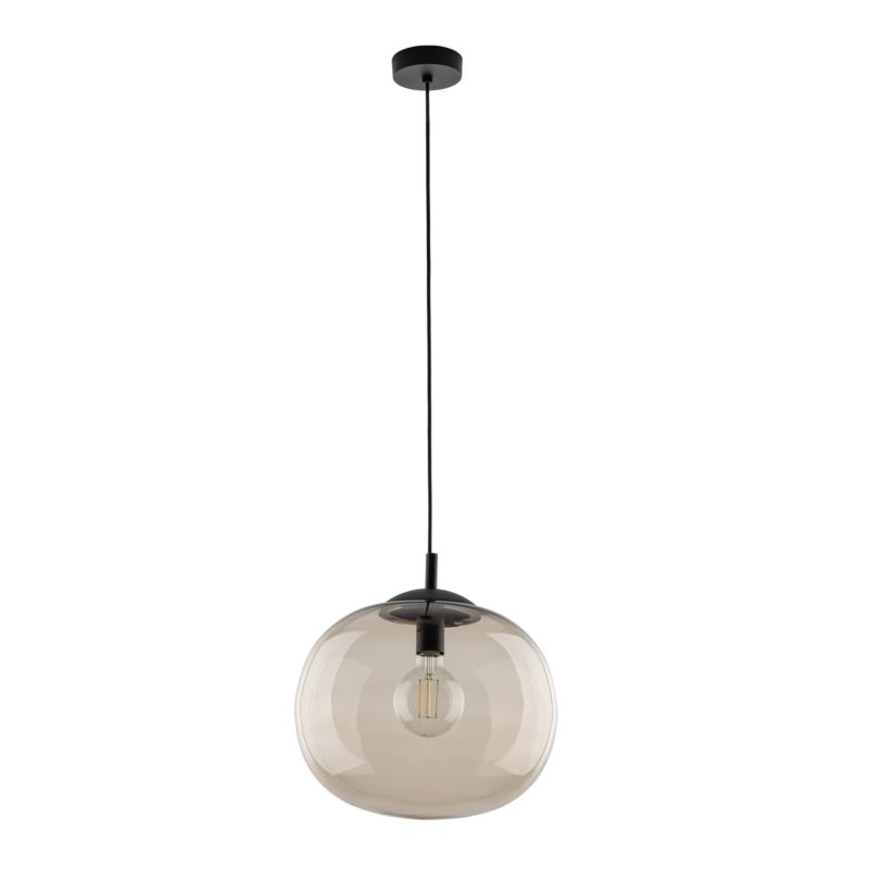 Lampa wisząca TK-Lighting Vibe Topaz brązowy klosz 35cm - 1szt.