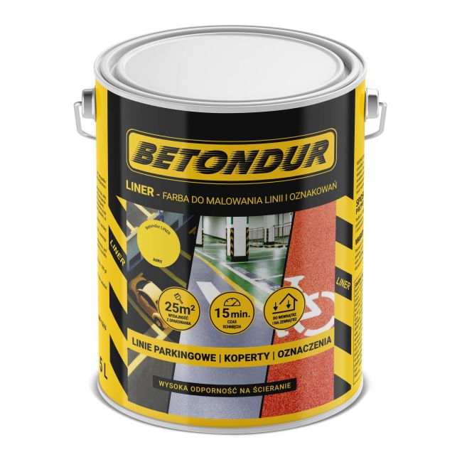 Farba do betonu Betondur Liner żółta 5 l