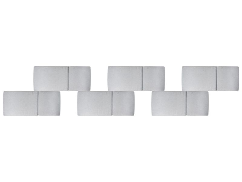 Zestaw 6 poduszek ogrodowych Java/amantea premium 50 x 70 cm Szary 1 kpl