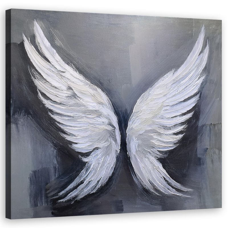 Obraz do salonu Feeby Skrzydła Retro Vintage Szary 50x50 cm 1szt
