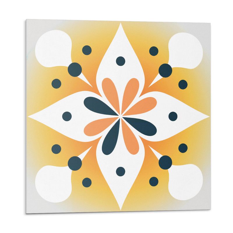 Kafelki samoprzylepne Wallfluent 50x50 cm Wzór kwiatów z drobnymi kropkami 4 szt.