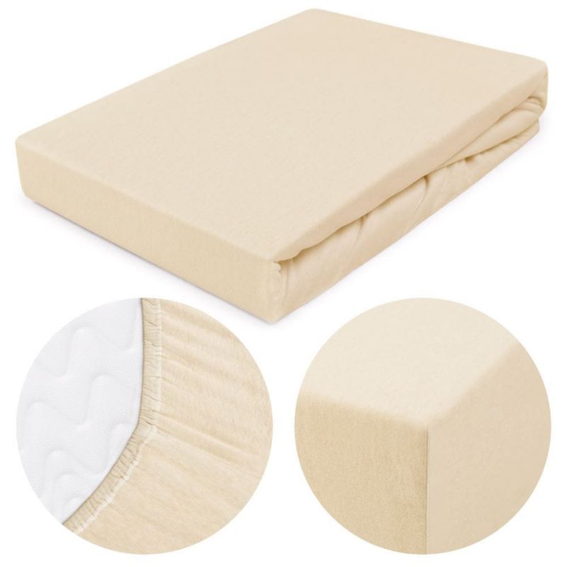 Prześcieradło jersey z gumką Darymex 160x200 kolor Jasny beż 1 szt.