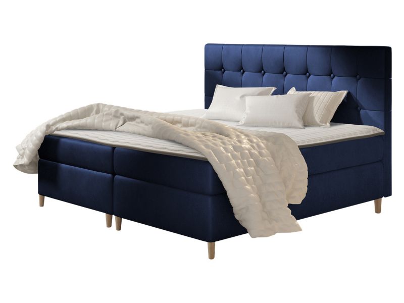 Łóżko kontynentalne MIRJAN 24 Avanti 160x200 granatowy 1 szt.