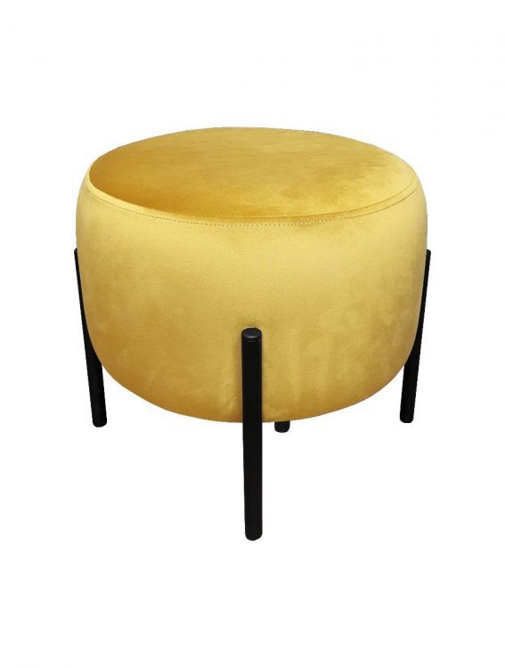 Pufa WILFRED MG VELVET musztardowa/curry ATOS 1 szt.