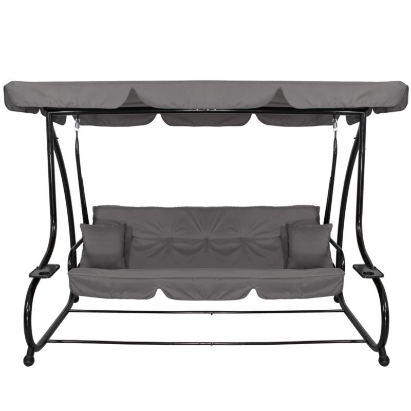 Huśtawka ogrodowa Springos linda 4 osobowa szara 1 szt.