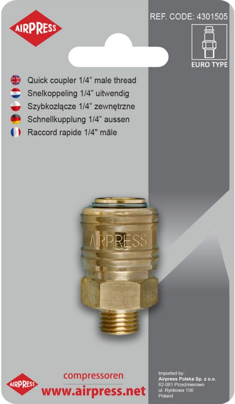 Szybkozłącze Airpress 1/4 cala zewnętrzne