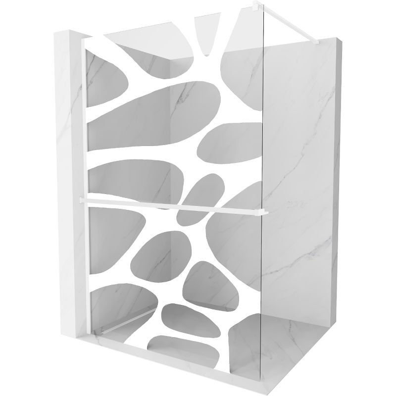 Ścianka prysznicowa Mexen Kioto+ biały wzór 130x200 cm 800-130-121-20-97 1 szt.