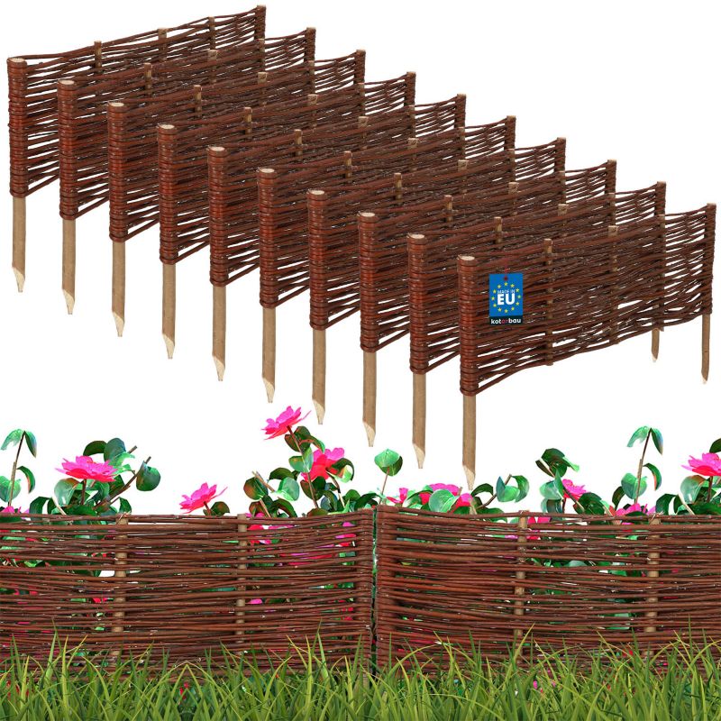 Płotek ogrodowy KOTARBAU wiklinowy 60x20 cm 10 szt.