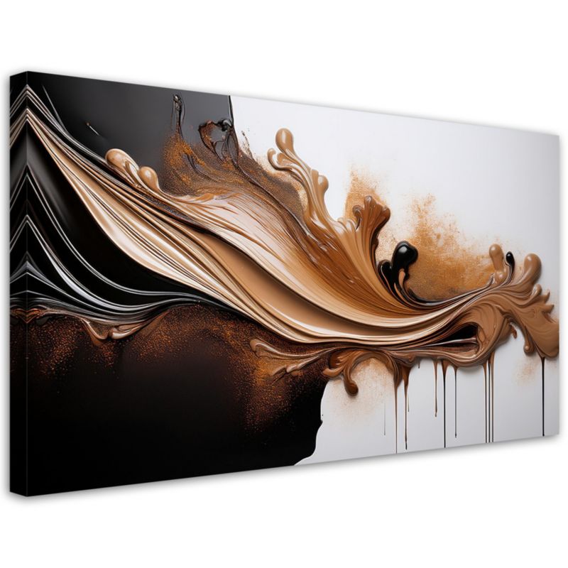 Obraz na płótnie Feeby Abstrakcja Brązowa Efekt 3D 120x60cm 1szt