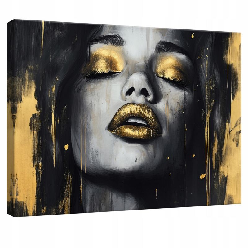 Obraz Na Płótnie WALLARENA 120x80 cm Do Sypialni Salonu Kuchni Kobieta Abstrakcja 1 szt.