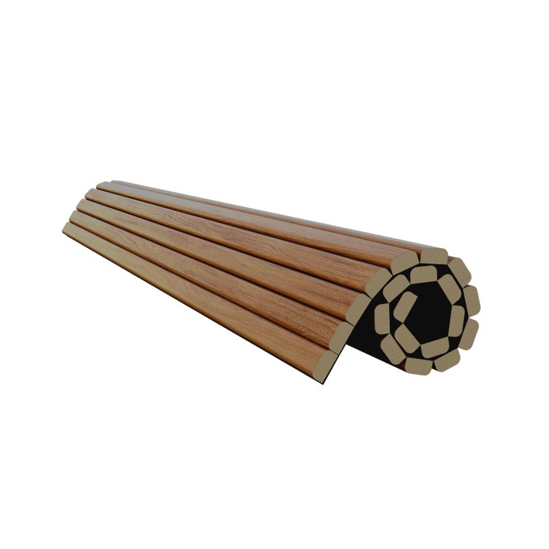 Panel lamelowy ścienny OK WALL MDF 90 x 40 cm czarny / akacja