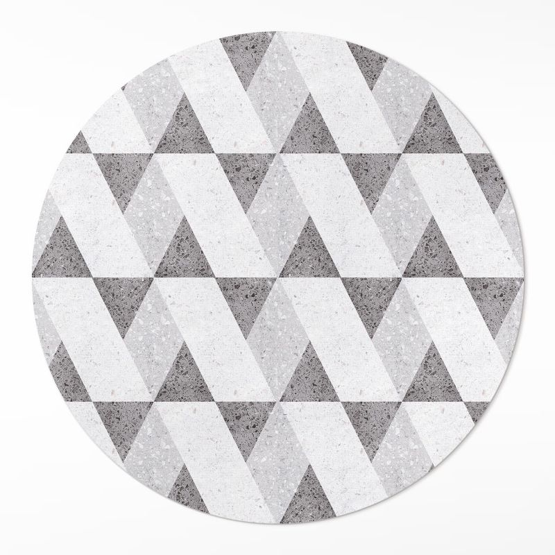 Dywan Okrągły Wewnętrzny Wallfluent fi50 cm Geometryczne kamienne kafelki 1 szt.