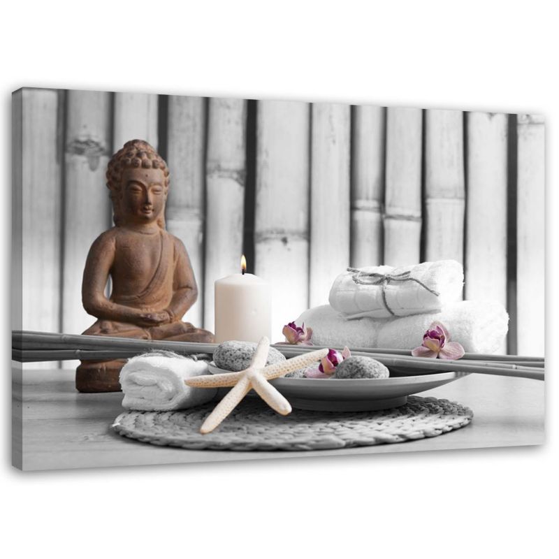 Obraz do sypialni salonu spa Feeby Budda Zen Spa Szary 60x40cm 1szt