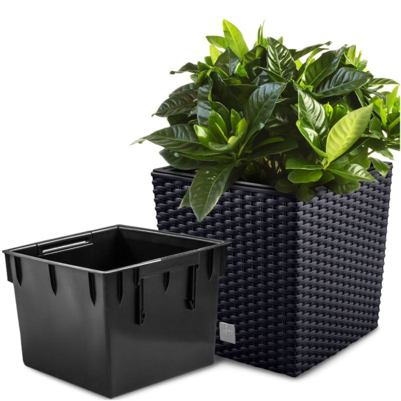 Doniczka rattan EDANTI 9.8L kwadratowa 1 szt.