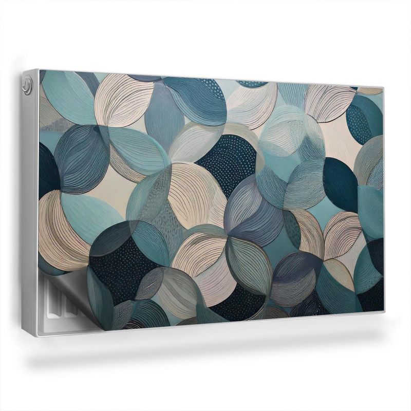 Ozdobny magnes na kaloryfer Wallfluent 100x60 cm Okręgi 1 szt.