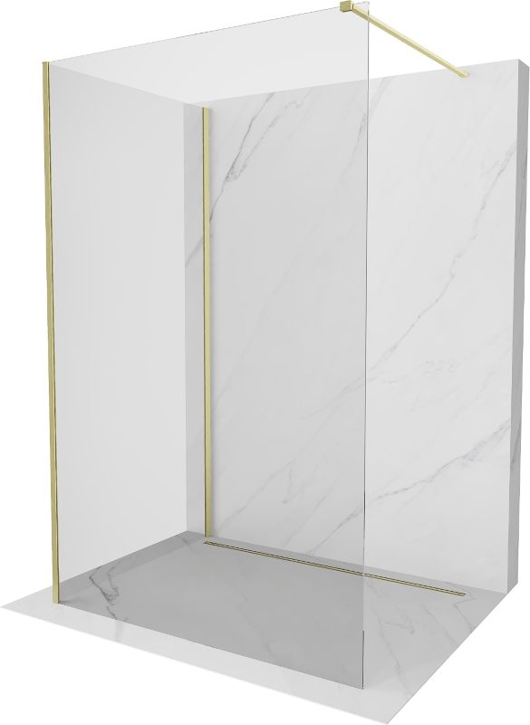Ścianka prysznicowa walk-in Mexen Kioto transparent złoty 120x85 cm 800-120-212-55-00-085 1 szt.
