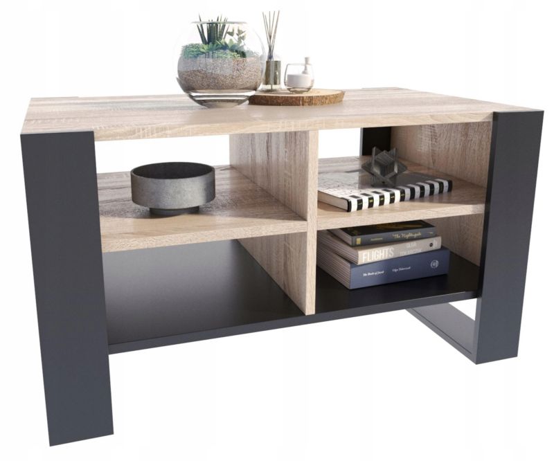 Ława Matkam stolik FIGA 100 cm Per sonoma-czarny 1 szt.