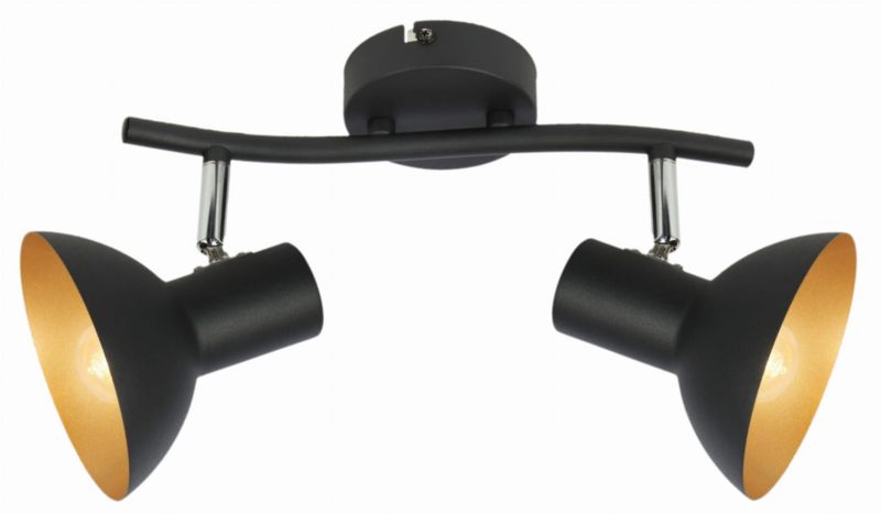 Reflektor spot Candellux Diso czarno-złoty 2 x E27 x 40W IP20 wym: 38 x 12 cm - 1 szt.