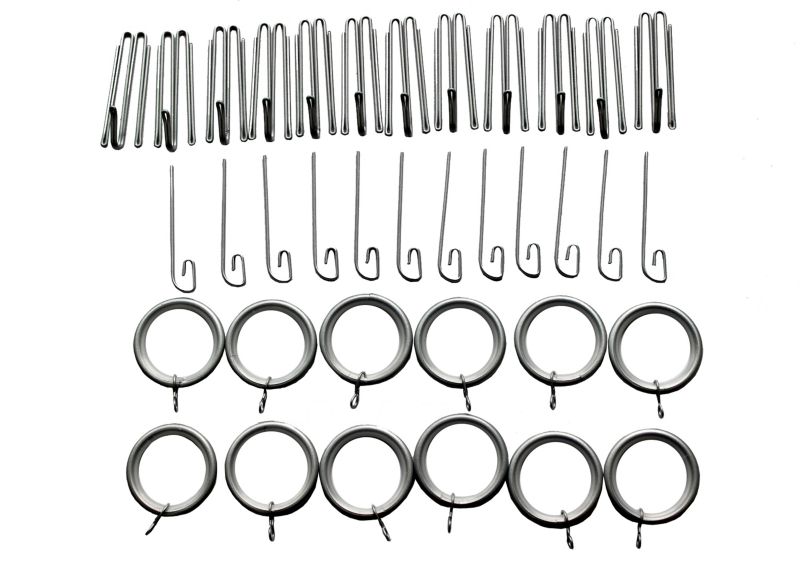 Zestaw do zawieszania zasłon GoodHome srebrny