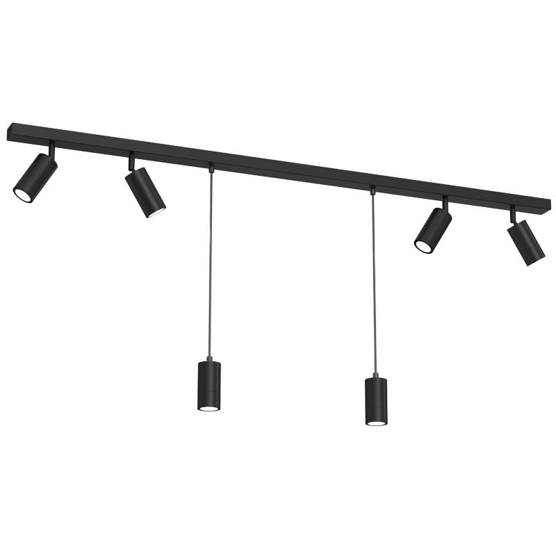 Lampa sufitowa Luminex Link czarny mat Listwa z lampami 6 x GU10 x 8W wym: 110 x 150 x 6 cm - 1 szt.