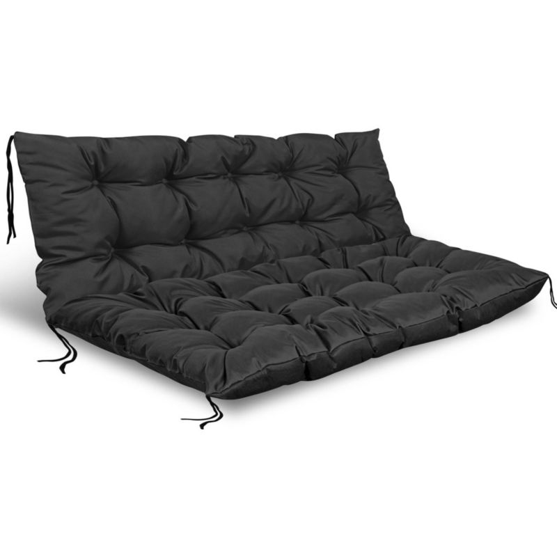 Poduszka Ogrodowa EDANTI Zestaw Na Paletę Ławkę Z Codury Czarne 120x40 oraz 120x80 cm 2 szt.