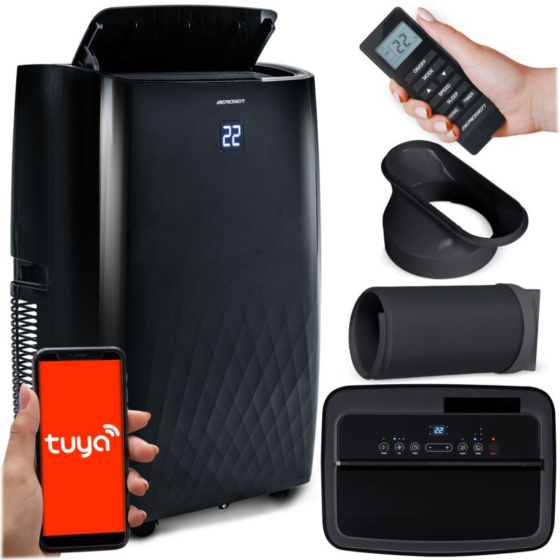 Klimatyzator przenośny Berdsen z funkcją grzania 4kW osuszacz 36l/24h 14000 BTU WiFi 1 szt