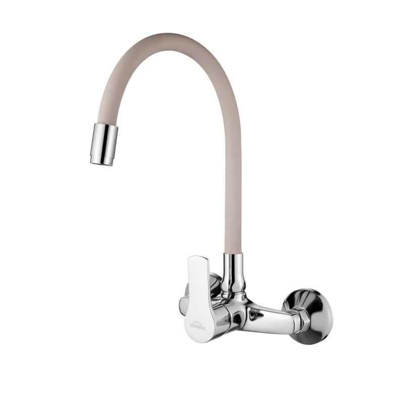 Bateria kuchenna zlewozmywakowa Invena Verso z elastyczną wylewką beżowy, srebrny 1 szt.