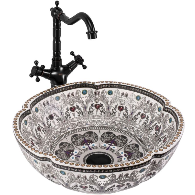 Umywalka nablatowa GTM Design Wzory M3 Szara 1 szt.