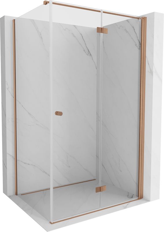 Kabina prysznicowa Mexen Mist-F T miedź szczotkowana 120x75 cm prawa 1 szt