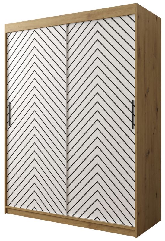 Szafa przesuwna Garderoba Abiks Jodełka 1 150 artisan + biały 1 szt.