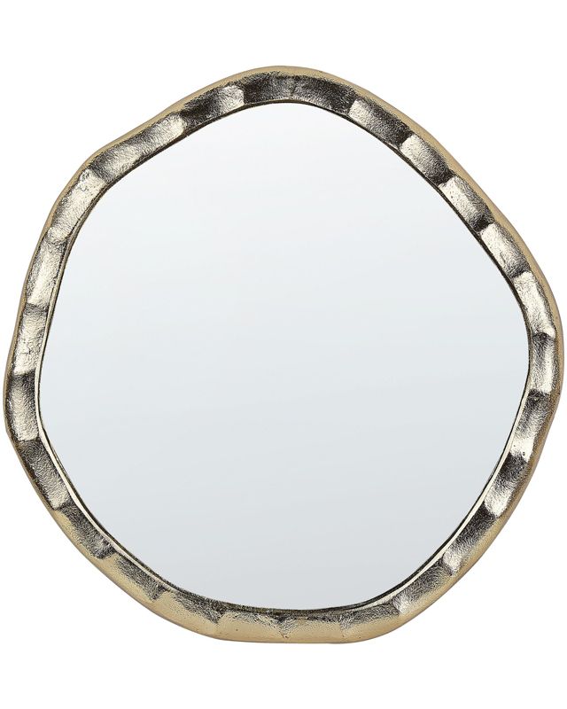 Lustro ścienne Angke 42 cm 40 cm Metal Złoty 1 szt.