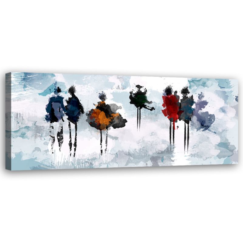 Obraz do salonu sypialni Feeby Abstrakcyjne Kobiety Niebieski 150x50cm 1szt