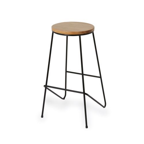 Stołek kuchenny GoodHome Maloux czarny