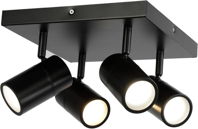 Plafon GoodHome Tellot 4 x GU10 IP44 czarny