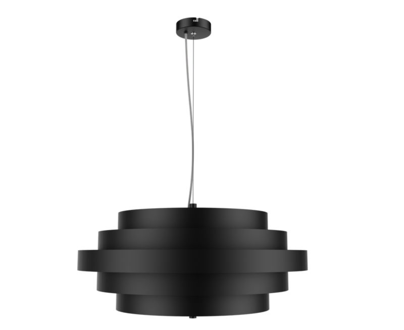 Lampa wisząca GoodHome Euboea 3-punktowa E27 czarny mat