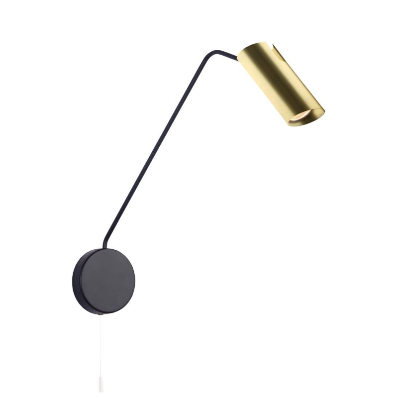 Kinkiet ścienny Light Prestige Futuro czarno-złoty 1 x GU10 x 35W IP20 wym: 38 x 9 x 41 cm - 1 szt.