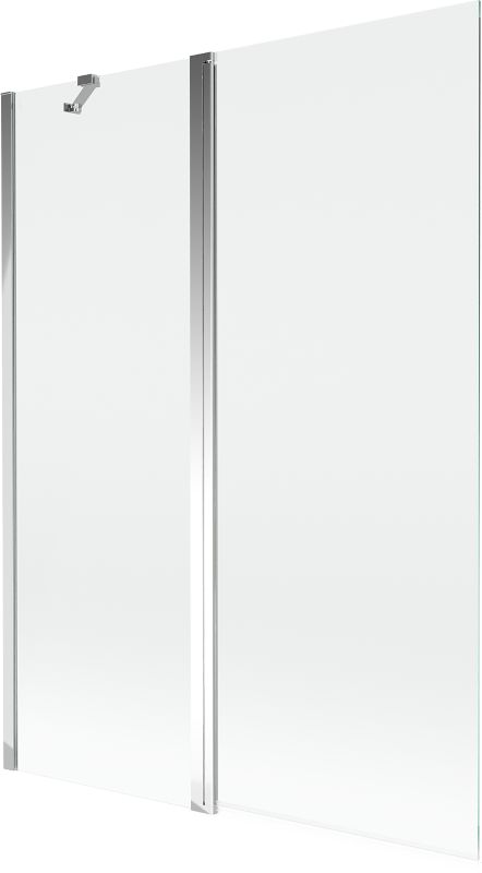 Parawan nawannowy 2-skrzydłowy Mexen Mist chrom transparentny 130x150 cm 1 szt