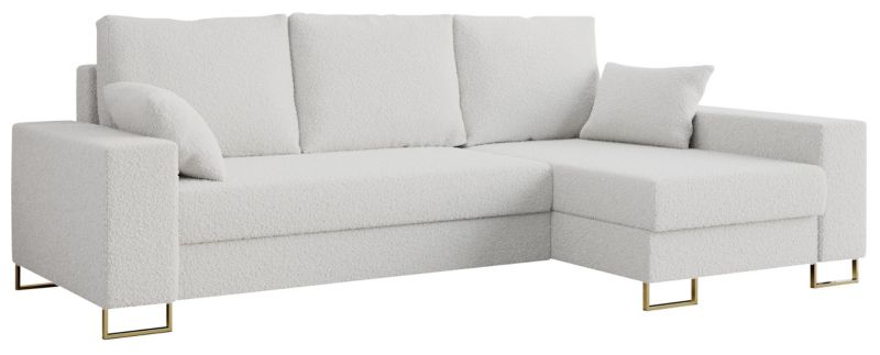 Narożnik MKS Meble DORIAN L uniwersalny biały boucle 1szt.